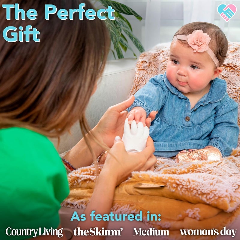 Luna Bean Baby Footprint and Hand Casting Kit (4 Pack) Personalized Baby Gifts for New Mom - Infant Newborn Foot Handprint Keepsake Mom to Be Gift - Image 2